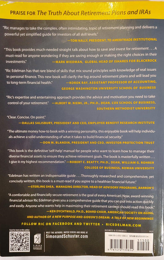 The Truth About Retirement Plans and IRA's - Ric Edelman - #1 National Best Seller