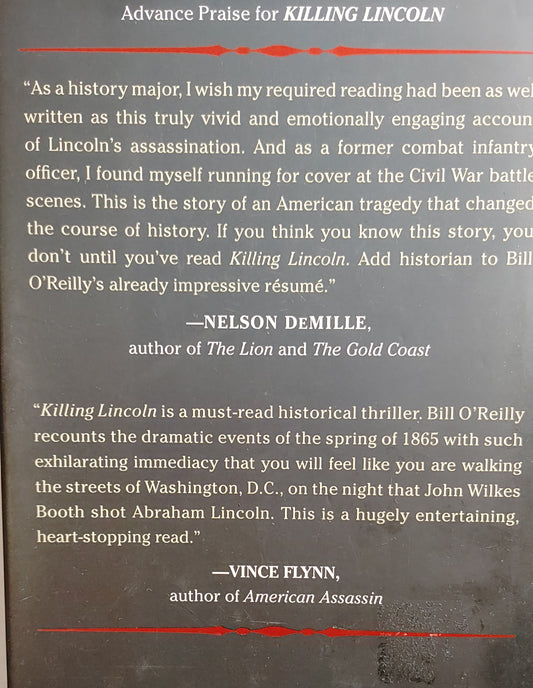 Killing Lincoln -Bill O'Reilly & Martin Dugard - #1 New York Times Best Selling Author