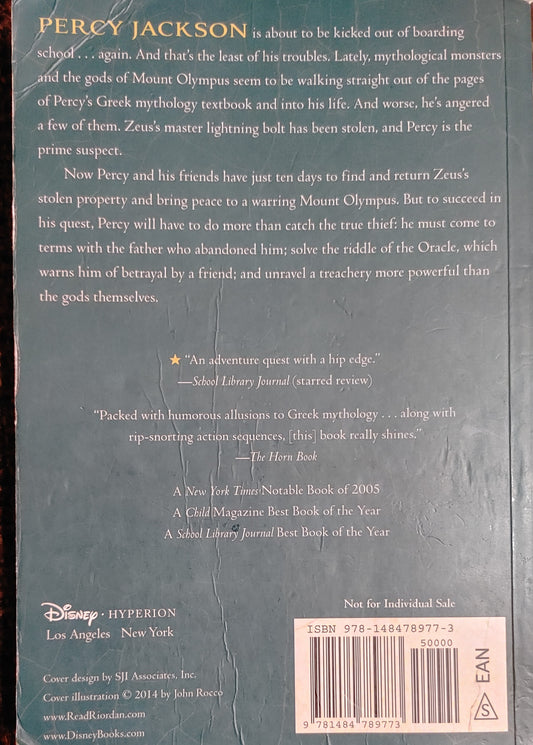 Percy Jackson and the Olympians - The Lightning Thief I - Rick Riordan - NY Times Best Selling Series