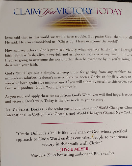 Claim Your Victory 10 steps that will Revolutionize your life - Dr. Creflo Dollar