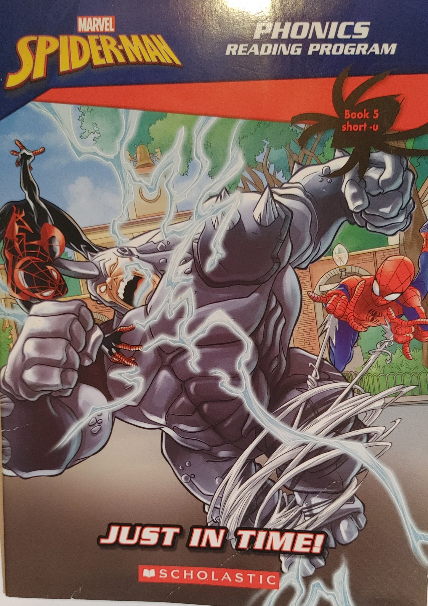 Phonics Reading Program, Book 5, Short U - Marvel Spiderman Just in Time.