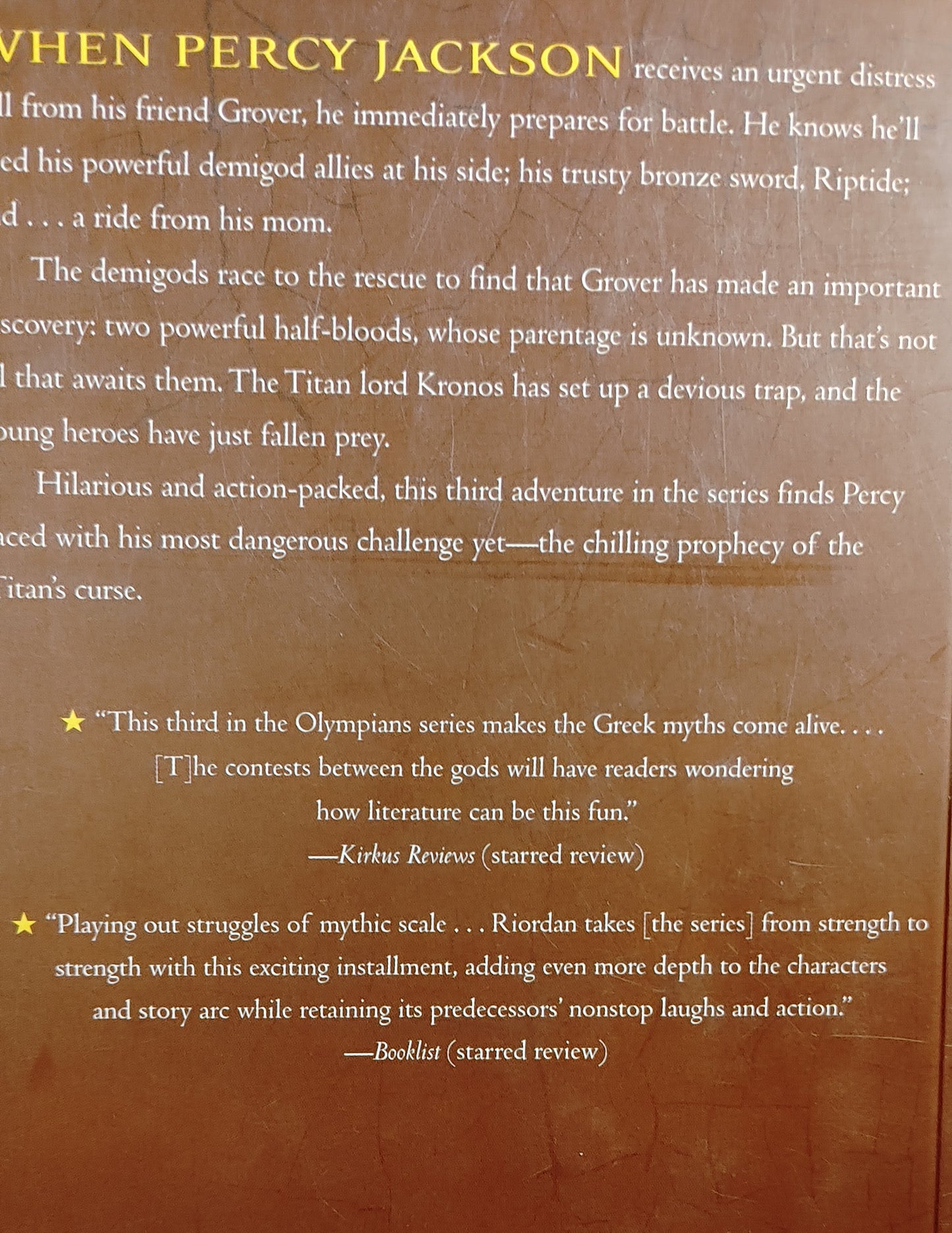 Percy Jackson and the Olympians - The Titans Curse III - Rick Riordan - NY Times Best Selling Series