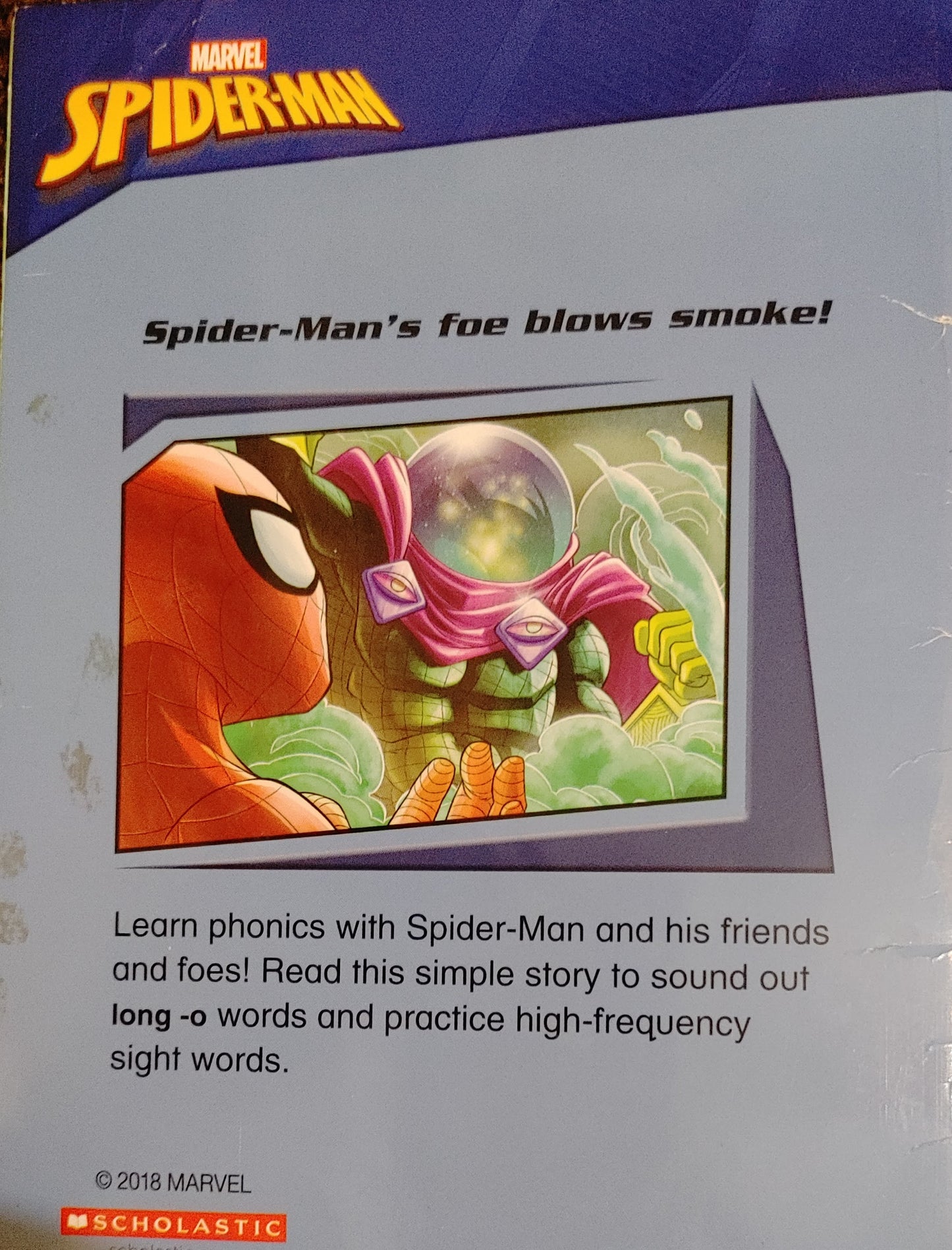 Scholastics - Phonics Reading Program Book 9, Long O - Marvel Spiderman - Smoke Show