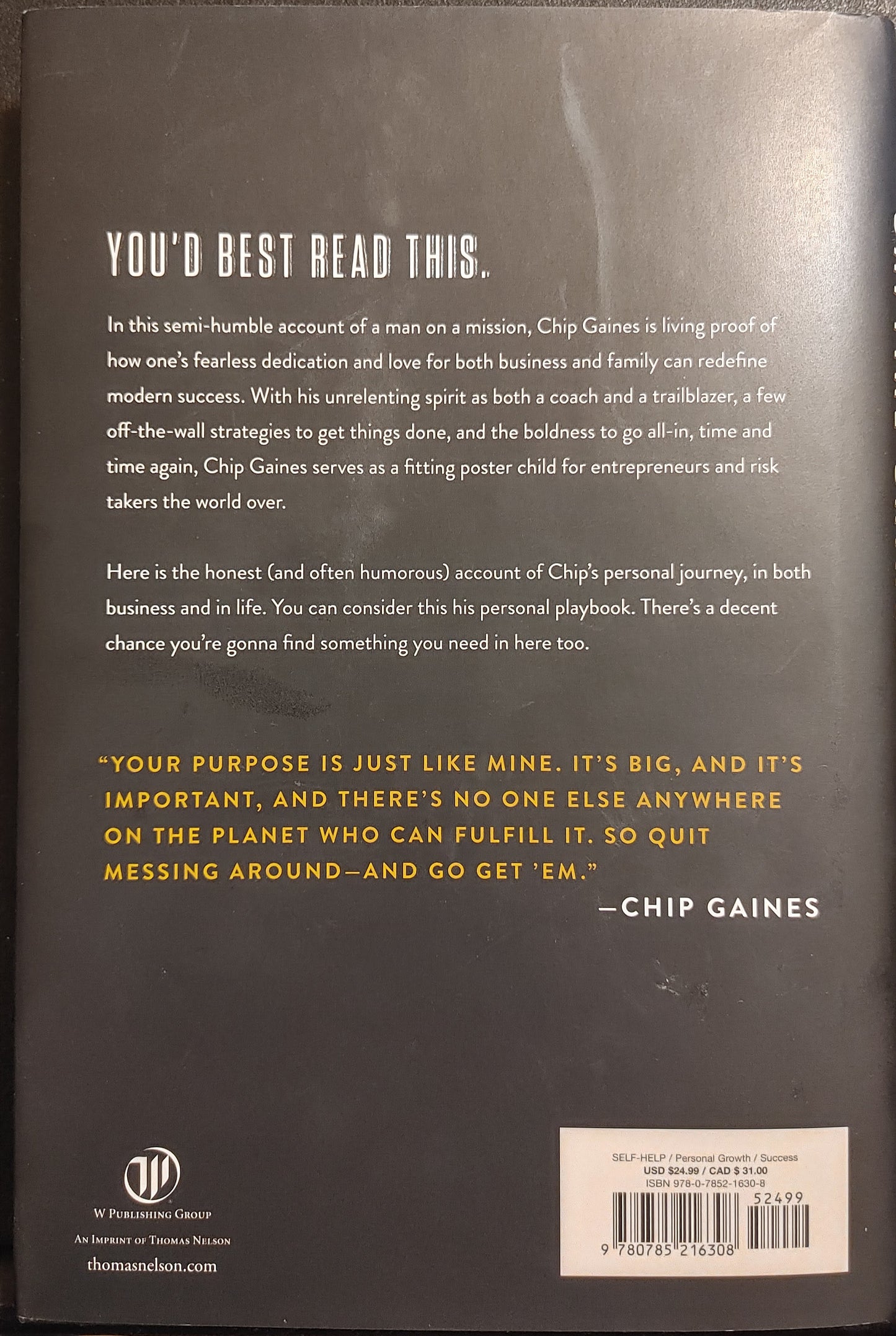 Capital Gaines - Chip Gaines - #1 New York Times Bestselling Author of The Magnolia Story