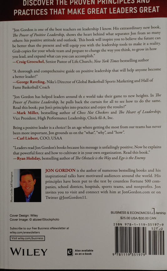 The Power of Positive Leadership - Wall Street Journal Best Seller - Jon Gordon