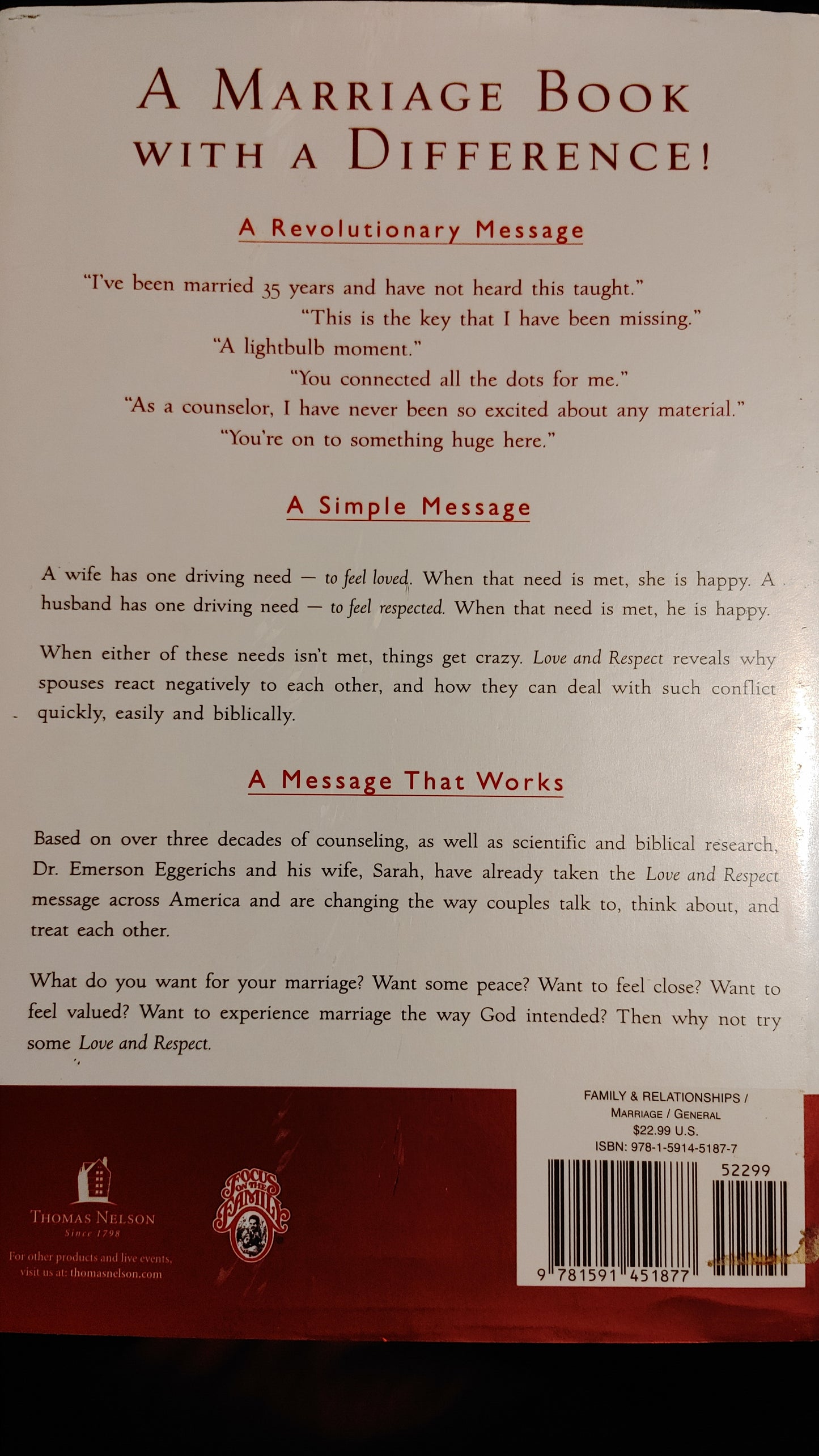 Love & Respect - Dr. Emerson Eggerichs