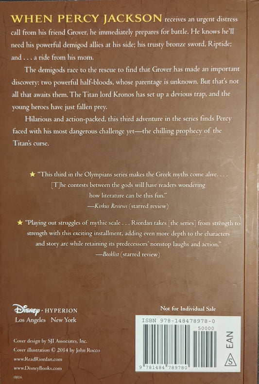 Percy Jackson and the Olympians the Titans Curse - Rick Riordan