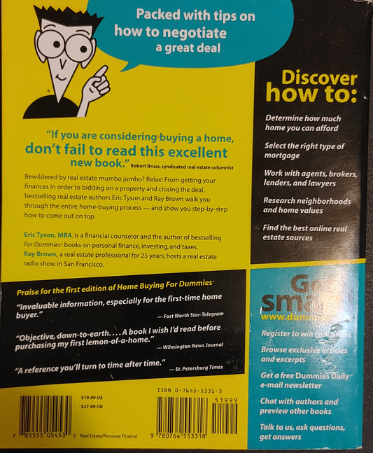 Home Buying For Dummies - Eric Tyson, MBA & Ray Brown Residential Real Estate
