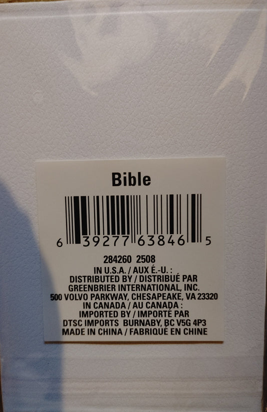 New Testament Holy Bible KJV Red Letter Edition - White Pocket Size