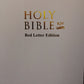 New Testament Holy Bible KJV - Red Letter Edition - White