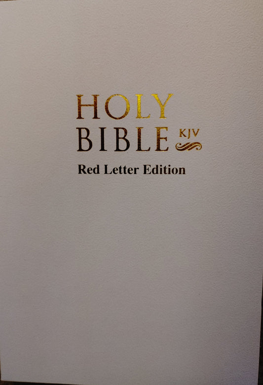 New Testament Holy Bible KJV - Red Letter Edition - White